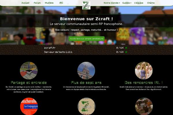 zcraft.fr site used Zcraft-site-theme