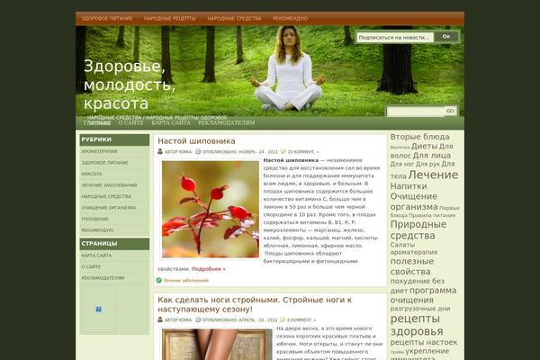 Natural Health theme site design template sample