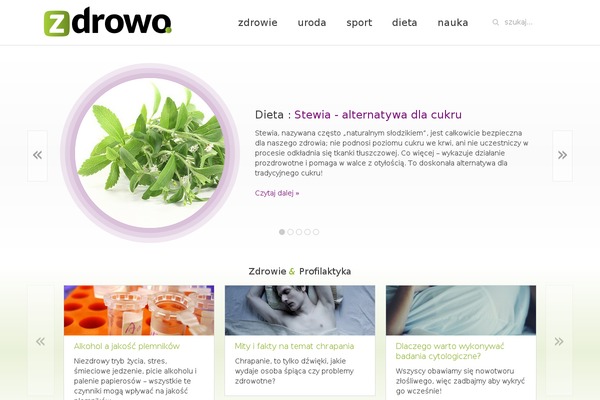 zdrowo.pl site used Zdrowo-theme