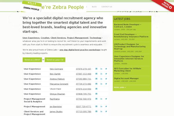 Zebra theme site design template sample