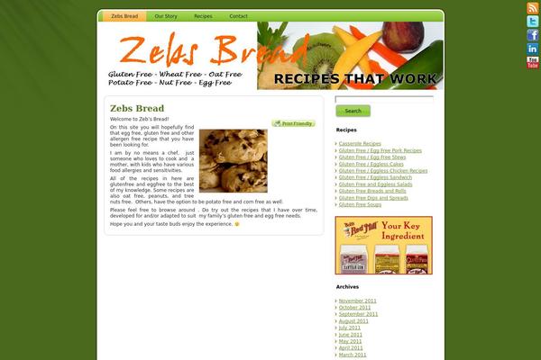 zebsbread.com site used Zebsbread