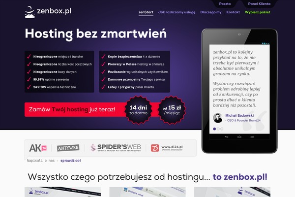 zenbox.pl site used Zenbox