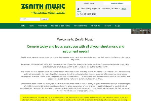 zenithmusic.com.au site used Zenith