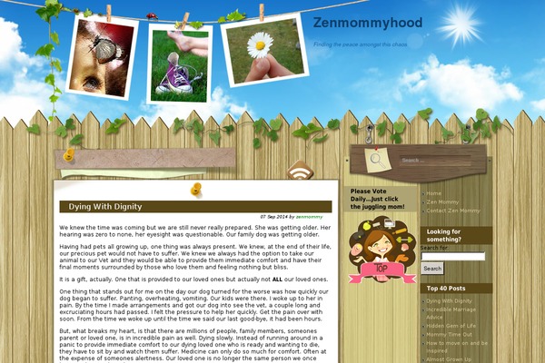 Wooden-fence theme site design template sample