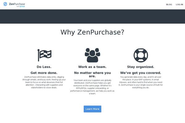 zenpurchase.com site used Bootstrap-wp
