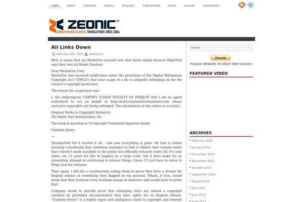 zeonic-republic.net site used Vivex