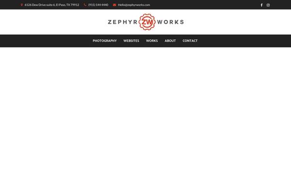 Zephyr theme site design template sample