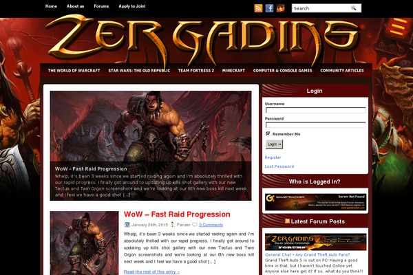 zergadins.com site used Serverbase