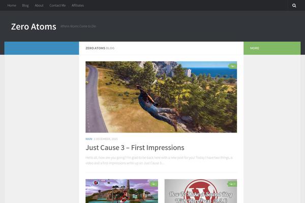 Hueman theme site design template sample