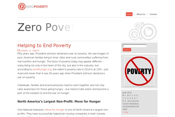 zeropoverty.org site used Food and Diet
