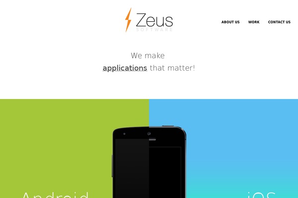 Zeus theme site design template sample