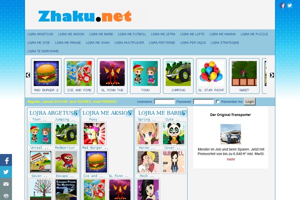 zhaku.net site used FunGames