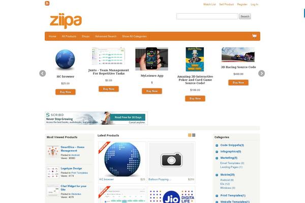 ziipa.com site used Zimed