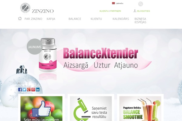 zinzino.lv site used Zinzino