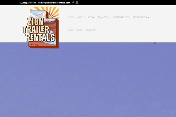 ziontrailerrentals.com site used Divi