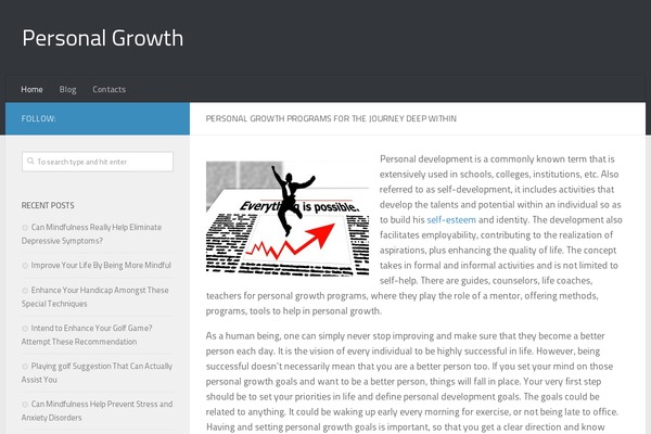 Hueman theme site design template sample
