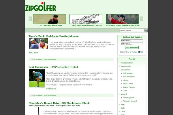 zipgolfer.com site used Redsplash