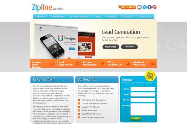 zipline theme websites examples