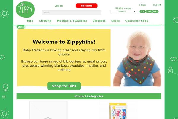 zippybibs.com site used Zippybibs