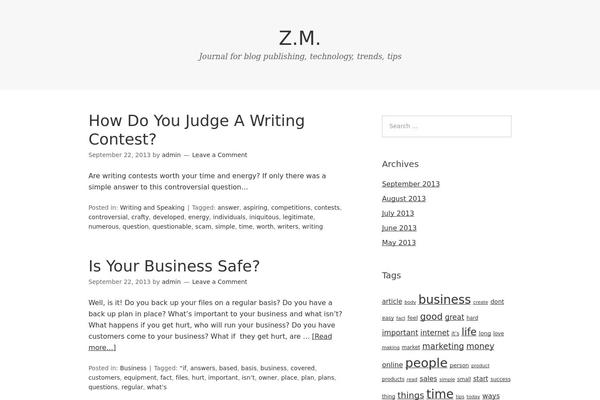 WordPress website example screenshot