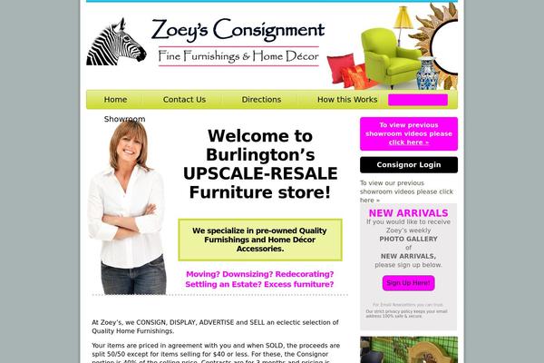 zoeys.ca site used Zoeys
