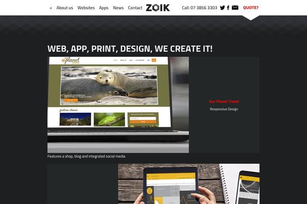 zoik theme websites examples