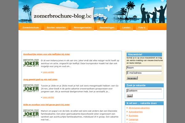zomerbrochure-blog.be site used Zomerbrochure