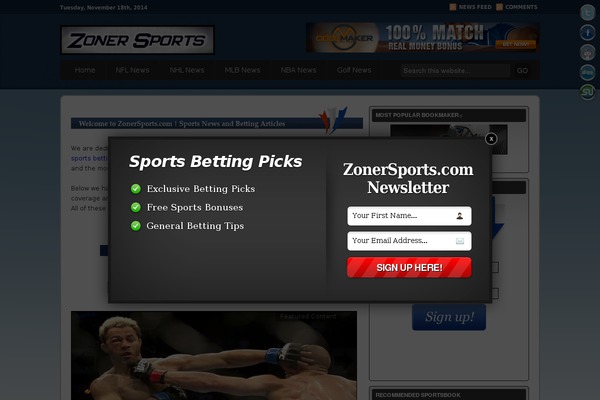 zonersports.com site used Streamline