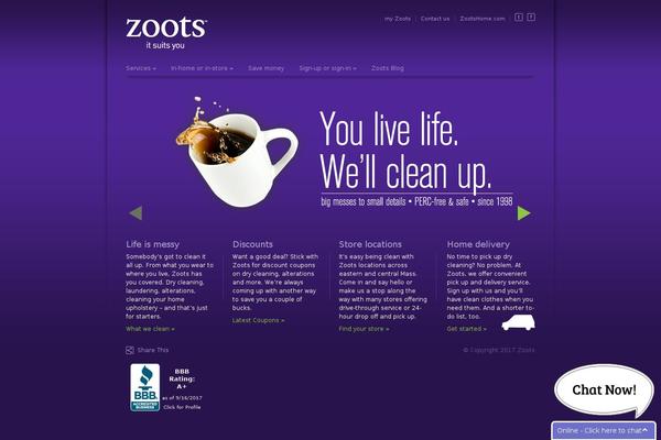 zoots.com site used Zoots