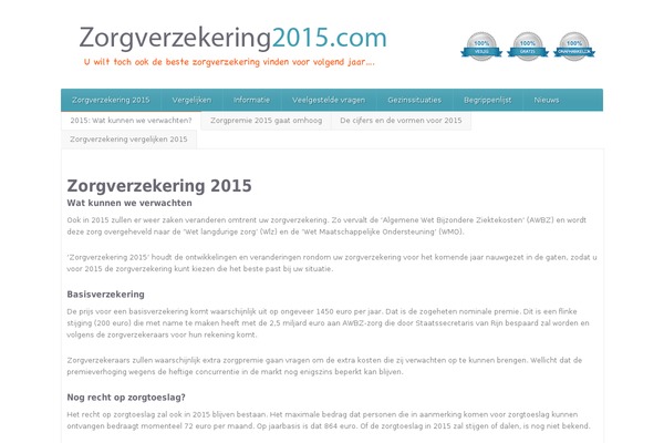 zorgverzekering2015.org site used Healthpress Theme