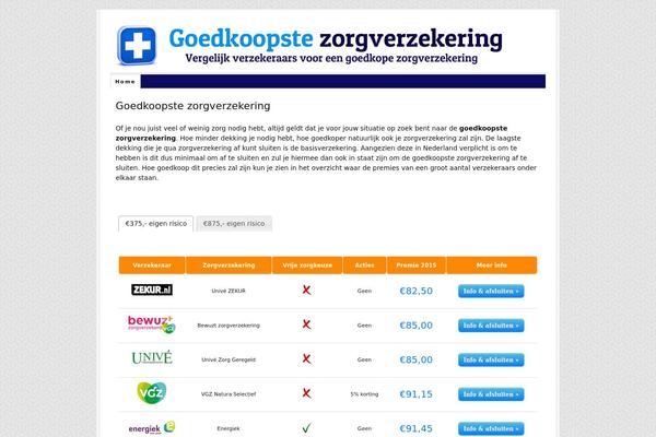 zorgverzekeringgoedkoopste.nl site used Wptheme