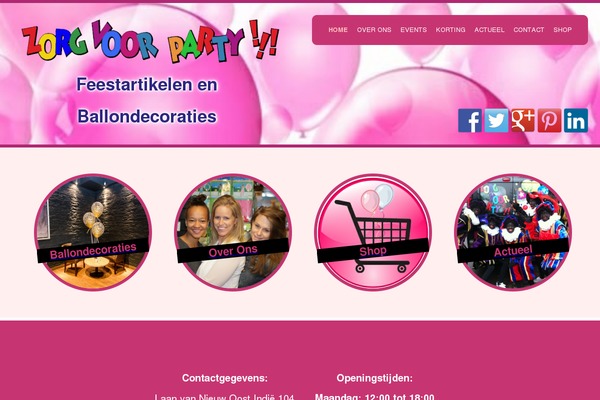 zorgvoorparty.nl site used Klokwerk-design-basic-theme