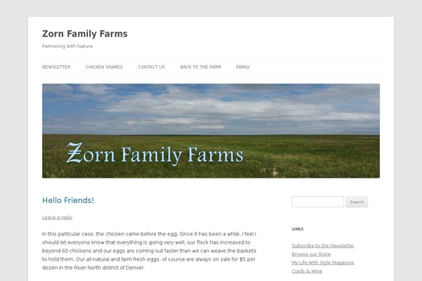 zornfamilyfarms.com site used Twenty Twelve