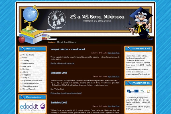 zsmilenova.cz site used School_teacher_theme_testing