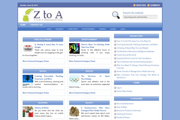 ZtoA theme websites examples