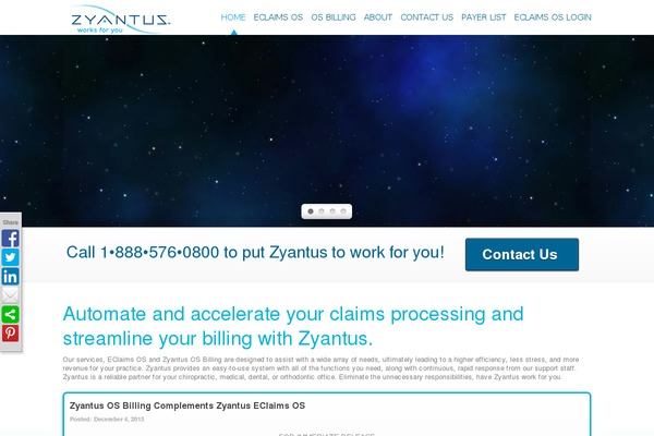 zyantus.com site used Cleanspace-child