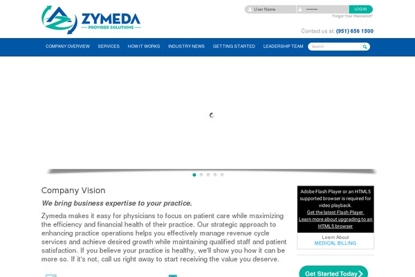 zymeda.com site used Zymeda