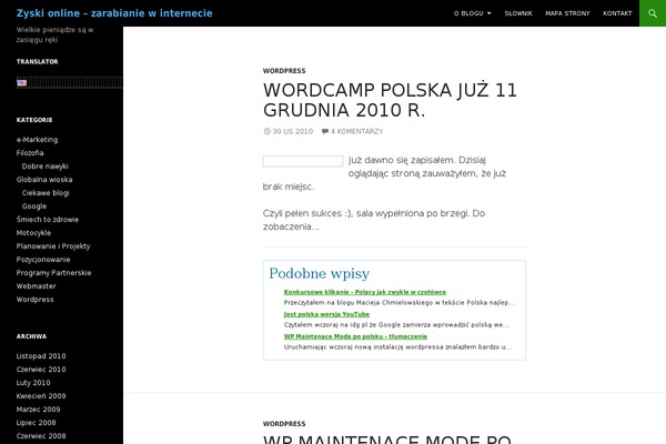 WordPress website example screenshot